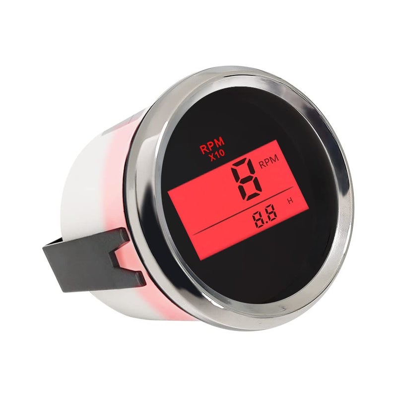 ELING Universal Digital Tachometer RPM REV Counter RPM with Hour Meter 52mm(2") 9-32V with Backlight - Image 2